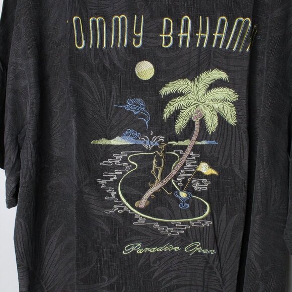 Tommy Bahama Grey Paradise Open Short Sleeve - Picture 1 of 10